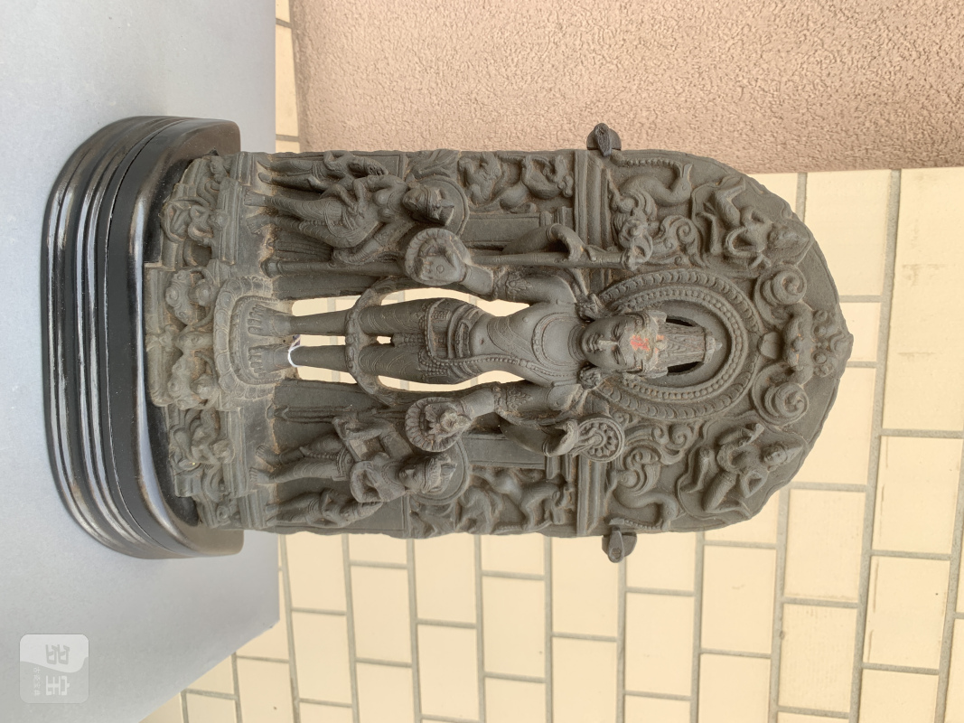 A PHYLLITE STONE STELE DEPICTING VISHNU - 图6